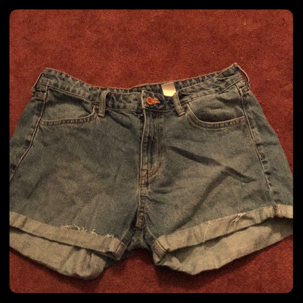 Denim mom shorts